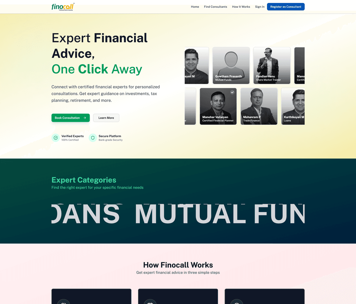 Finocall website